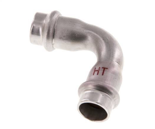 90deg Elbow Press Fitting - 15mm Female - Stainless Steel