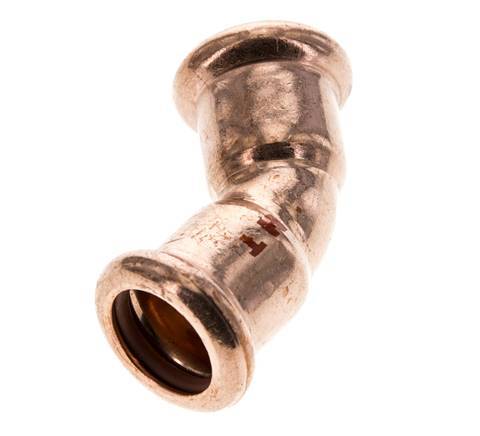 45deg Elbow Press Fitting - 15mm Female - Copper alloy