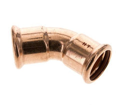 45deg Elbow Press Fitting - 28mm Female - Copper alloy