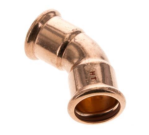 45deg Elbow Press Fitting - 28mm Female - Copper alloy