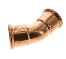 45deg Elbow Press Fitting - 35mm Female - Copper alloy