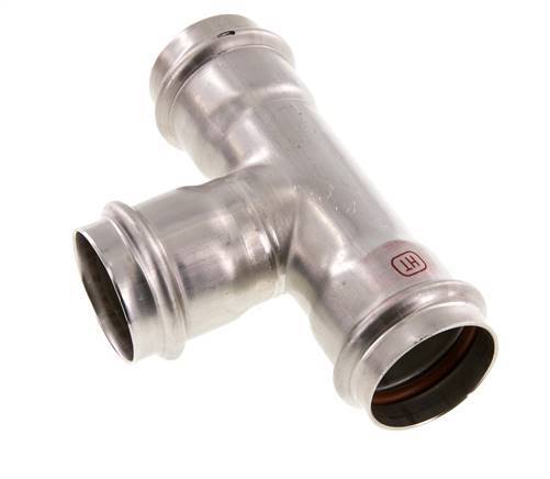 Tee Press Fitting - 42mm Female - Stainless Steel
