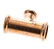 Tee Press Fitting - 15mm Female & 22mm - Copper alloy