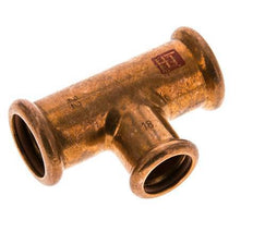 Tee Press Fitting - 18mm Female & 22mm - Copper alloy