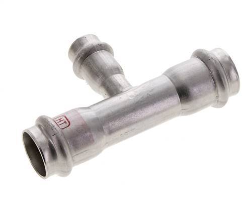 Tee Press Fitting - 15mm Female & 22mm - Stainless Steel