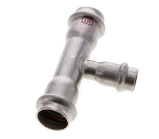 Tee Press Fitting - 15mm Female & 22mm - Stainless Steel