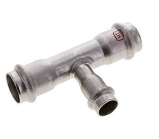 Tee Press Fitting - 15mm Female & 22mm - Stainless Steel