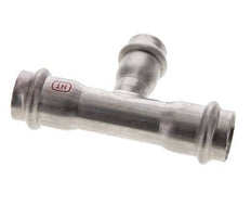 Tee Press Fitting - 18mm Female & 22mm - Stainless Steel