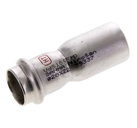 Pressfitting - 22mm Innengewinde & 28mm Außengewinde - Edelstahl