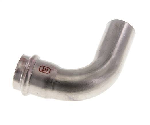 90-Grad-Winkel-Pressfitting - 28 mm Innengewinde & 28 mm Außengewinde - Edelstahl