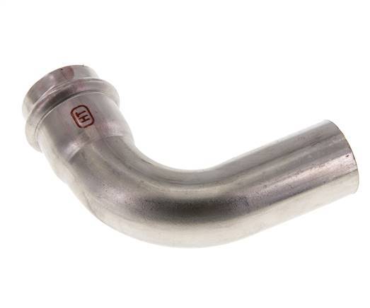 90-Grad-Winkel-Pressfitting - 28 mm Innengewinde & 28 mm Außengewinde - Edelstahl