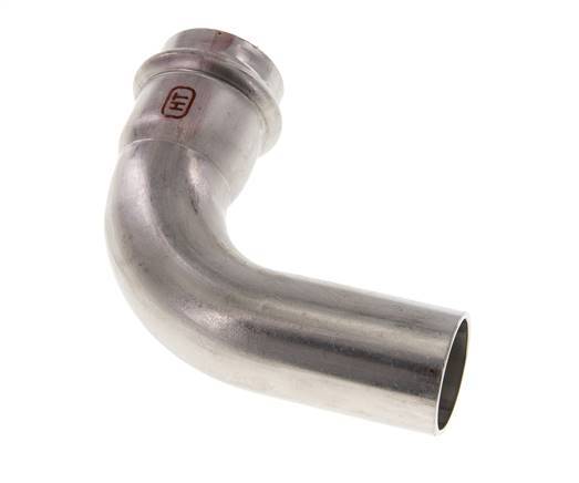 90-Grad-Winkel-Pressfitting - 28 mm Innengewinde & 28 mm Außengewinde - Edelstahl