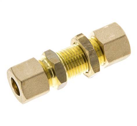 10mm Messing gerade Druckverschraubung Bulkhead 95 bar DIN EN 1254-2