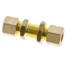 10mm Messing gerade Druckverschraubung Bulkhead 95 bar DIN EN 1254-2