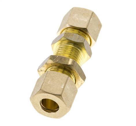 10mm Messing gerade Druckverschraubung Bulkhead 95 bar DIN EN 1254-2