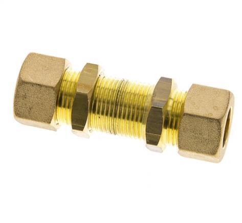 14mm Messing gerade Druckverschraubung Bulkhead 89 bar DIN EN 1254-2