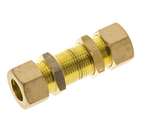 14mm Messing gerade Druckverschraubung Bulkhead 89 bar DIN EN 1254-2