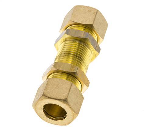 14mm Messing gerade Druckverschraubung Bulkhead 89 bar DIN EN 1254-2
