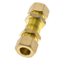 14mm Messing gerade Druckverschraubung Bulkhead 89 bar DIN EN 1254-2