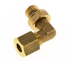 6mm & G1/8'' Brass Elbow Compression Fitting with Male Threads 150 bar NBR Adjustable DIN EN 1254-2