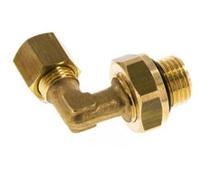 6mm & G1/4'' Brass Elbow Compression Fitting with Male Threads 150 bar NBR Adjustable DIN EN 1254-2