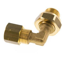 8mm & G1/4'' Brass Elbow Compression Fitting with Male Threads 135 bar NBR Adjustable DIN EN 1254-2