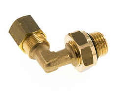 8mm & G1/4'' Brass Elbow Compression Fitting with Male Threads 135 bar NBR Adjustable DIN EN 1254-2