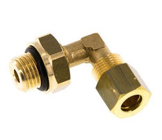 8mm & G1/4'' Brass Elbow Compression Fitting with Male Threads 135 bar NBR Adjustable DIN EN 1254-2