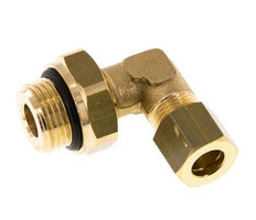 8mm & G3/8'' Brass Elbow Compression Fitting with Male Threads 135 bar NBR Adjustable DIN EN 1254-2