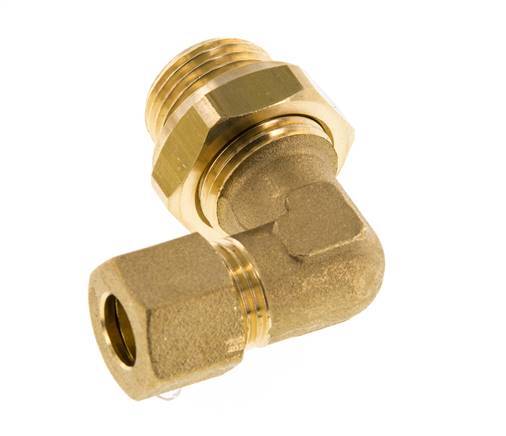 10mm & G1/2'' Brass Elbow Compression Fitting with Male Threads 95 bar NBR Adjustable DIN EN 1254-2