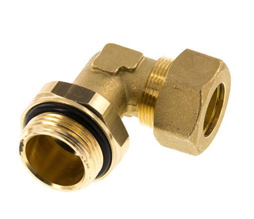 22mm & G1'' Brass Elbow Compression Fitting with Male Threads 54 bar NBR Adjustable DIN EN 1254-2