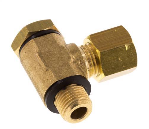 6mm & G1/8'' Brass Swivel Joint Compression Fitting with Male Threads 150 bar Polyamide DIN EN 1254-2