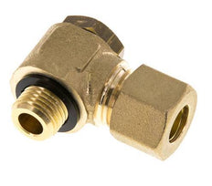 10mm & G1/4'' Brass Swivel Joint Compression Fitting with Male Threads 95 bar Polyamide DIN EN 1254-2