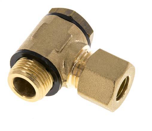 10mm & G3/8'' Brass Swivel Joint Compression Fitting with Male Threads 95 bar Polyamide DIN EN 1254-2