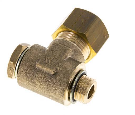 12mm & G1/4'' Brass Swivel Joint Compression Fitting with Male Threads 75 bar Zinc plated Steel/NBR DIN EN 1254-2