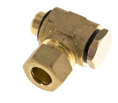 14mm & G3/8'' Brass Swivel Joint Compression Fitting with Male Threads 89 bar Polyamide DIN EN 1254-2