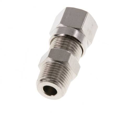 6LL & R1/8'' Nickel plated Brass Straight Cutting Fitting with Male Threads 100 bar ISO 8434-1 [5 Pieces]