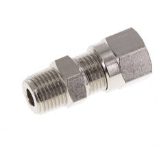 6LL & R1/8'' Nickel plated Brass Straight Cutting Fitting with Male Threads 100 bar ISO 8434-1 [5 Pieces]