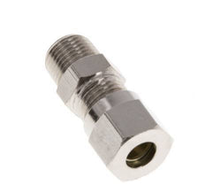 6LL & R1/8'' Nickel plated Brass Straight Cutting Fitting with Male Threads 100 bar ISO 8434-1 [5 Pieces]