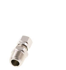 6LL & R1/4'' Nickel plated Brass Straight Cutting Fitting with Male Threads 100 bar ISO 8434-1 [2 Pieces]