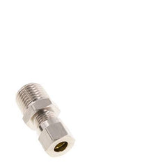 6LL & R1/4'' Nickel plated Brass Straight Cutting Fitting with Male Threads 100 bar ISO 8434-1 [2 Pieces]