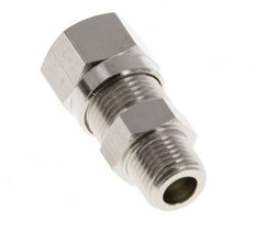 8LL & R1/8'' Nickel plated Brass Straight Cutting Fitting with Male Threads 100 bar ISO 8434-1 [2 Pieces]