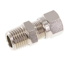 8LL & R1/4'' Nickel plated Brass Straight Cutting Fitting with Male Threads 100 bar ISO 8434-1 [2 Pieces]