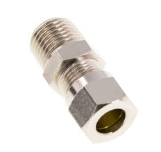 8LL & R1/4'' Nickel plated Brass Straight Cutting Fitting with Male Threads 100 bar ISO 8434-1 [2 Pieces]