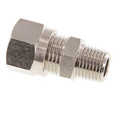 10L & R1/4'' Nickel plated Brass Straight Cutting Fitting with Male Threads 115 bar ISO 8434-1 [2 Pieces]