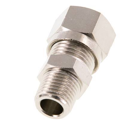 10L & R1/4'' Nickel plated Brass Straight Cutting Fitting with Male Threads 115 bar ISO 8434-1 [2 Pieces]