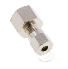 4LL & G1/8'' Nickel plated Brass Straight Cutting Fitting with Female Threads 100 bar ISO 8434-1 [2 Pieces]