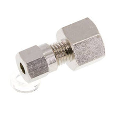 4LL & G1/8'' Nickel plated Brass Straight Cutting Fitting with Female Threads 100 bar ISO 8434-1 [2 Pieces]