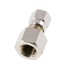 4LL & G1/8'' Nickel plated Brass Straight Cutting Fitting with Female Threads 100 bar ISO 8434-1 [2 Pieces]