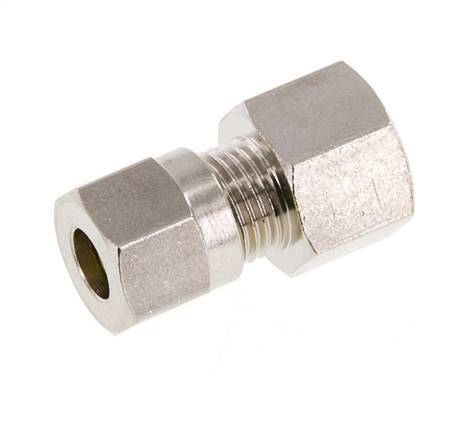 6LL & G1/8'' Nickel plated Brass Straight Cutting Fitting with Female Threads 100 bar ISO 8434-1 [2 Pieces]